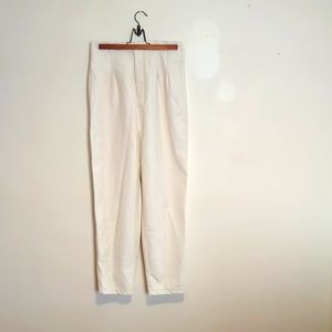 Free People White Pleather Pants